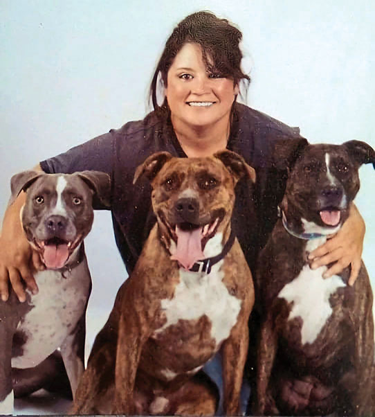 “Saving animals is so rewarding,” says Annie, with three rescued pups