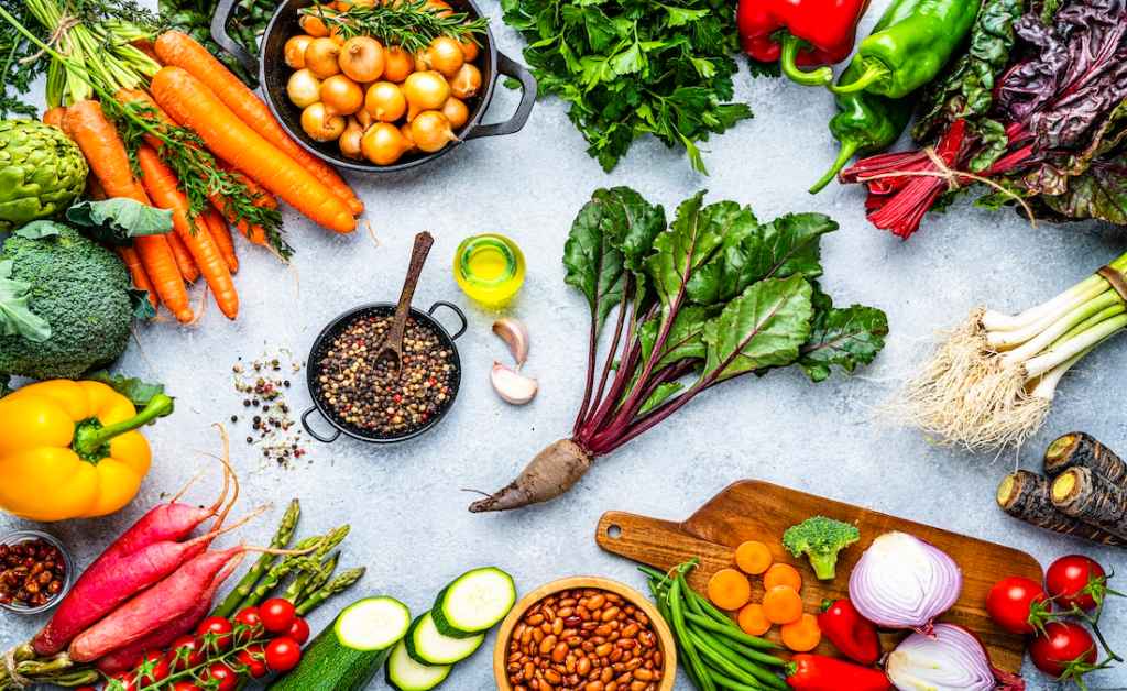 assortment of fresh produce on table