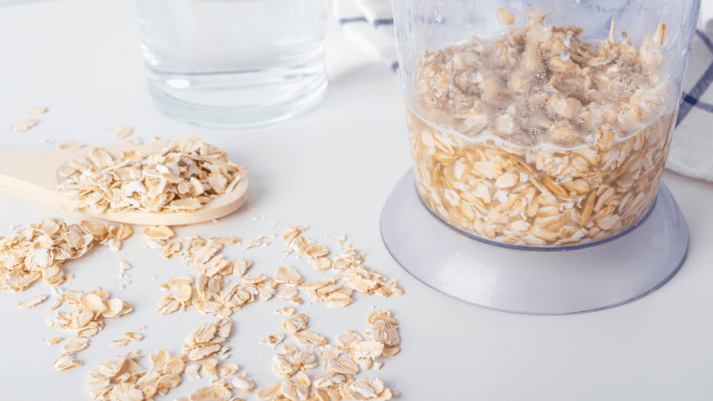 Oatmeal and water mixture