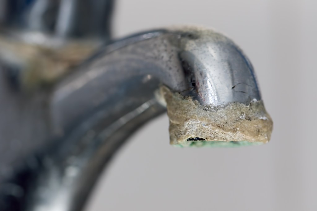 faucet with limescale