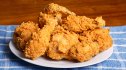 A plate of homemade fried chicken