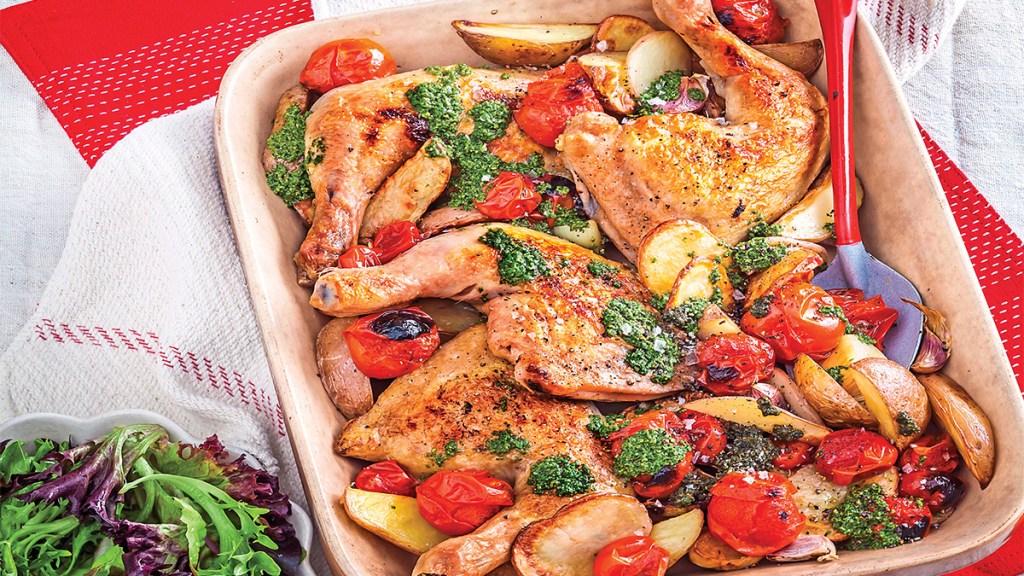 Chicken Legs with Tomatoes and Potatoes