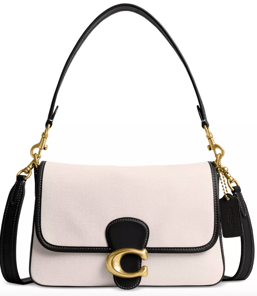 Soft Tabby Small Canvas and Leather Shoulder Bag 