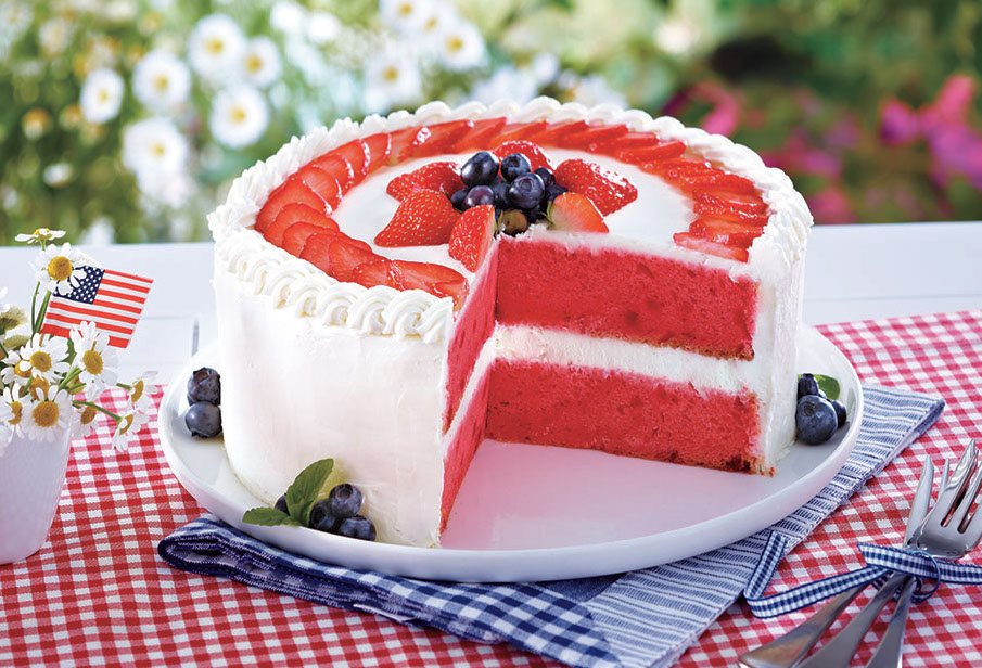 Strawberry layer cake dessert recipe