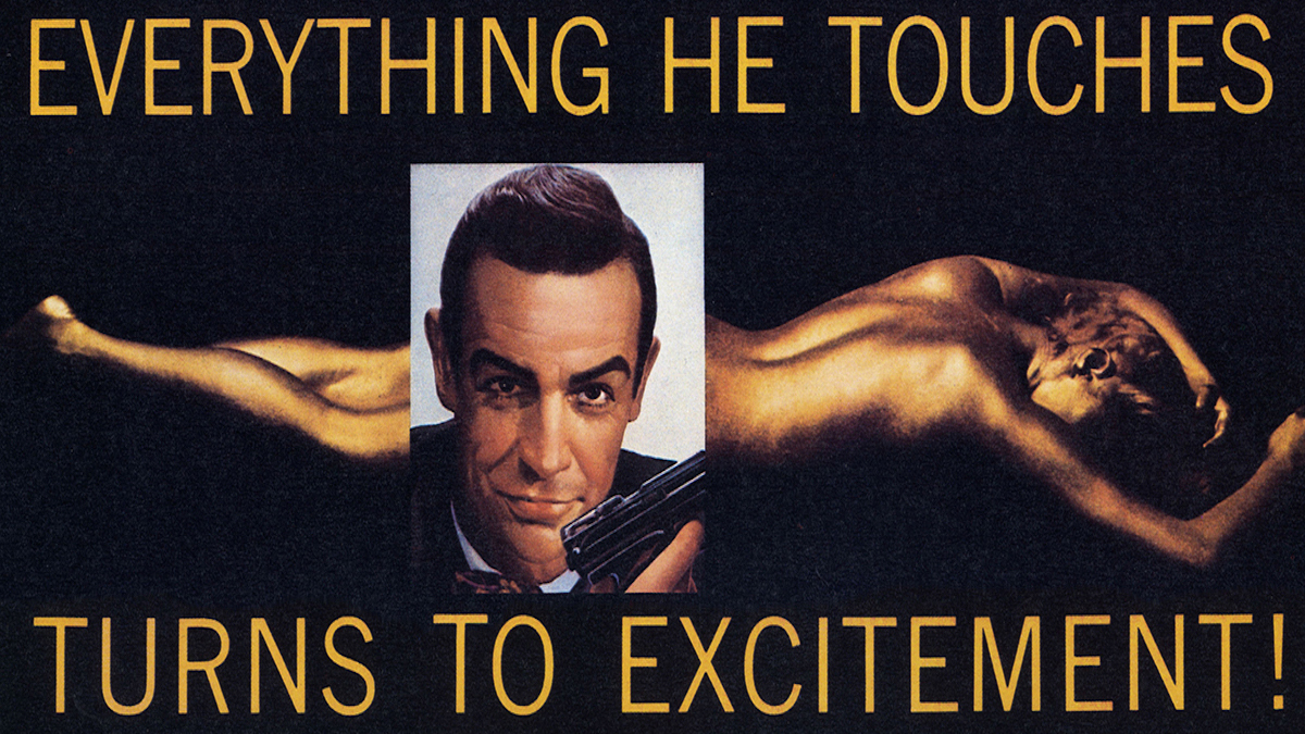 Sean Connery as James Bond as part of the promotional campaign for the 1964 movie Goldfinger