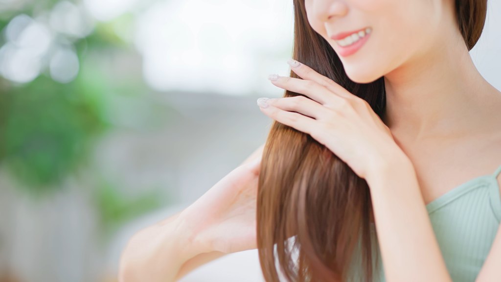 mature woman smooth hair