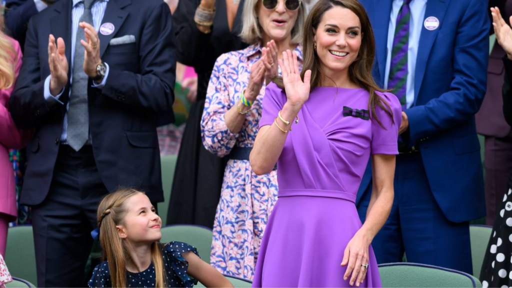 Kate Middleton and Princess Charlotte at Wimbledon