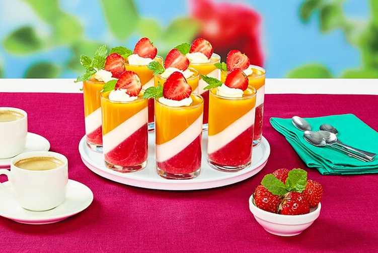 Berry Tropical Parfait Jell-O desserts