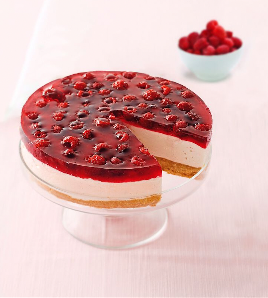 Raspberry Cheesecake Jell-O dessert