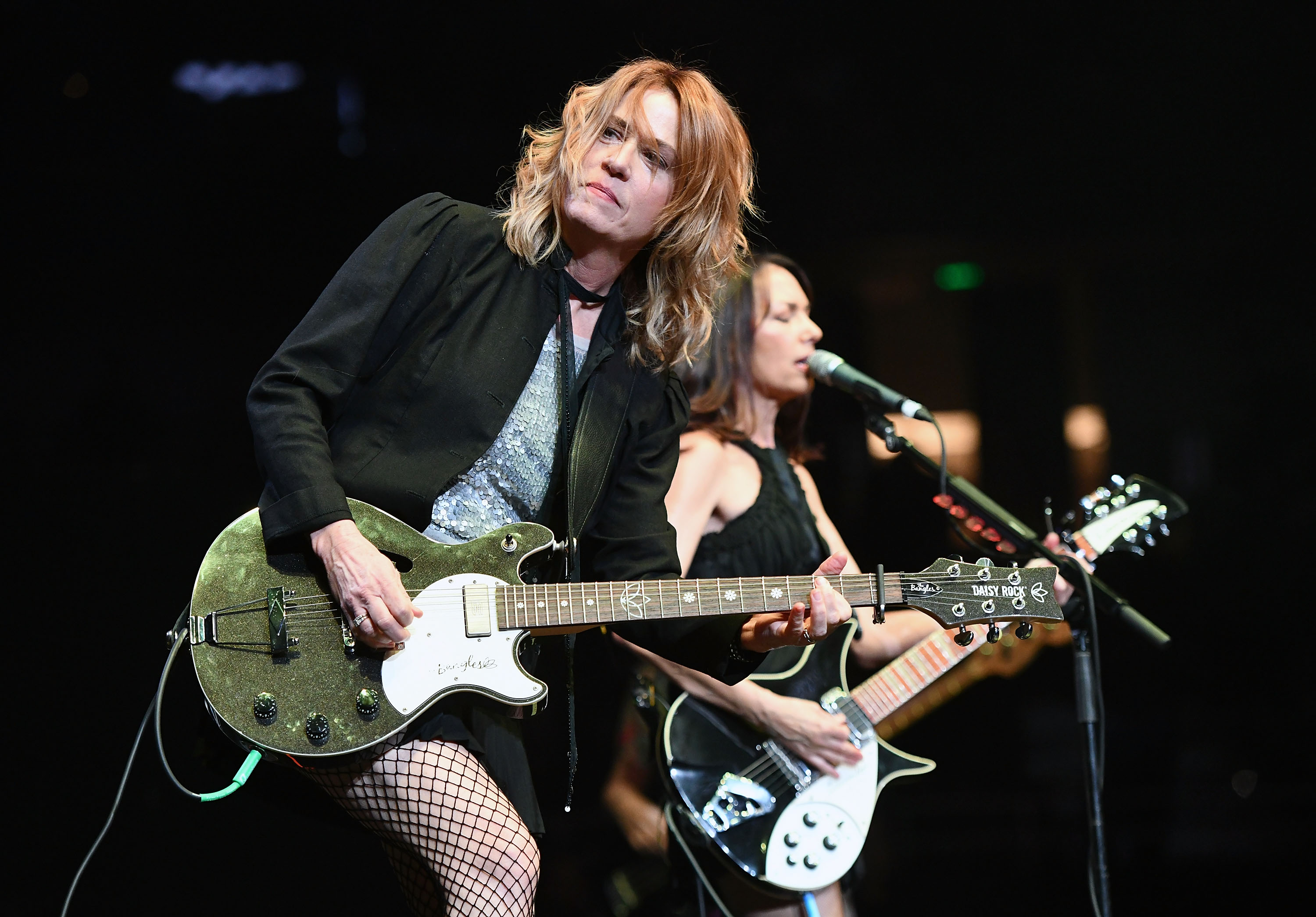 Vicki Peterson onstage in 2018