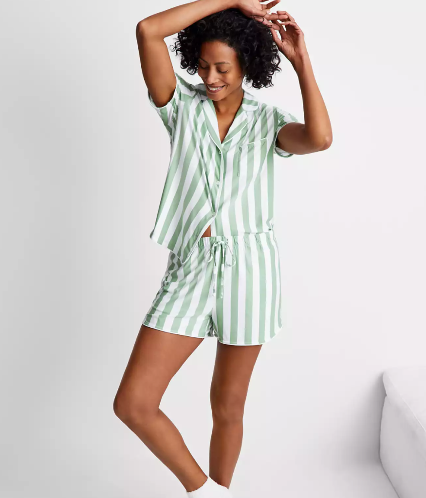 Women's 2-Pc. Short-Sleeve Notched-Collar Pajama Set XS-3X, Created for Macy's 