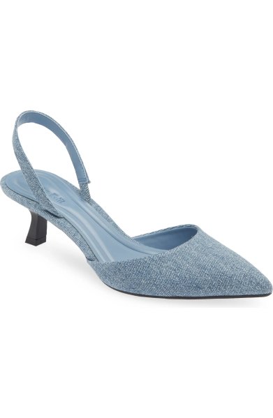 kitten heels wide leg pants