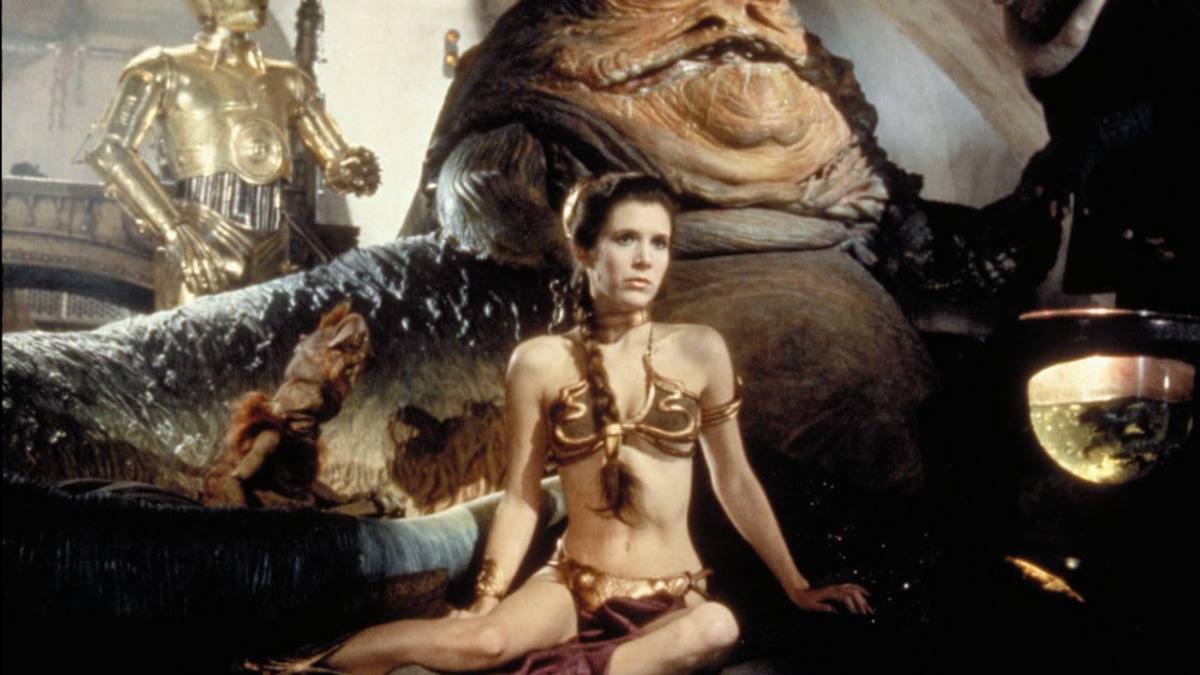 Princess Leia in Episode VI return of the Jedi
