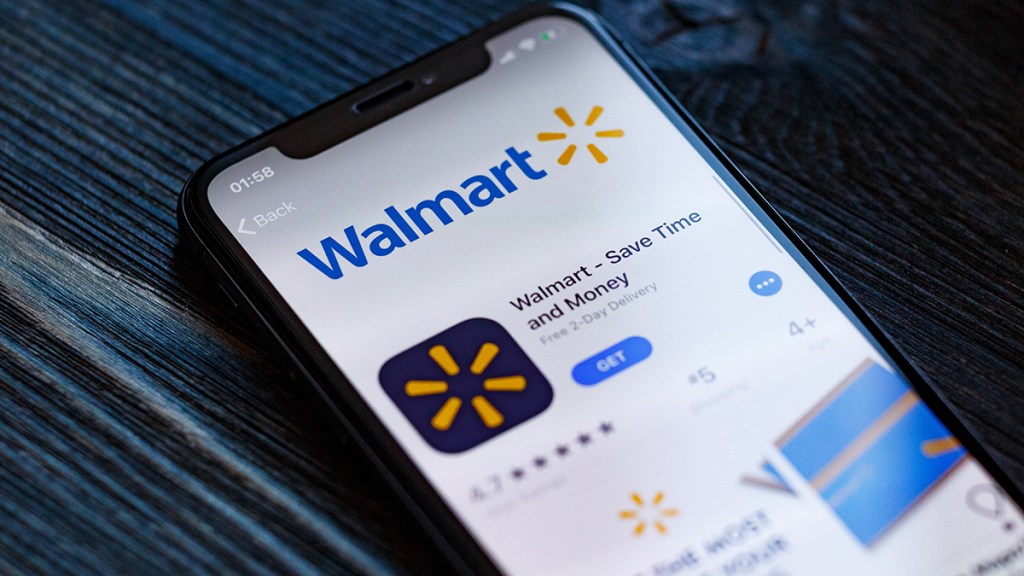 Walmart app on a smartphone that will help increase savings