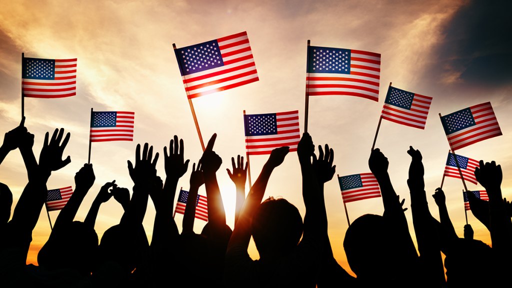 People gathered to celebrate their patriotism