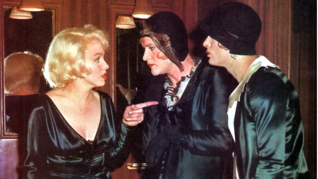 Marilyn Monroe, Tony Curtis and Jack Lemmon in ‘Some Like it Hot’ (1959)