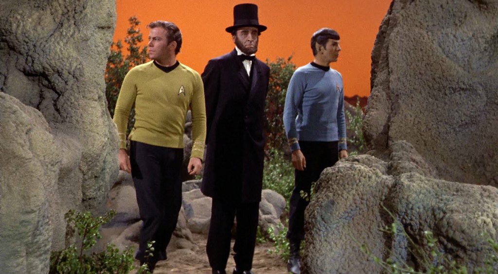 William Shatner, Lee Bergere and Leonard Nimoy in the Star Trek episode "The Savage Curtain": Real Presidents on Film