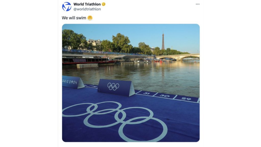 The tweet from the world triathlon