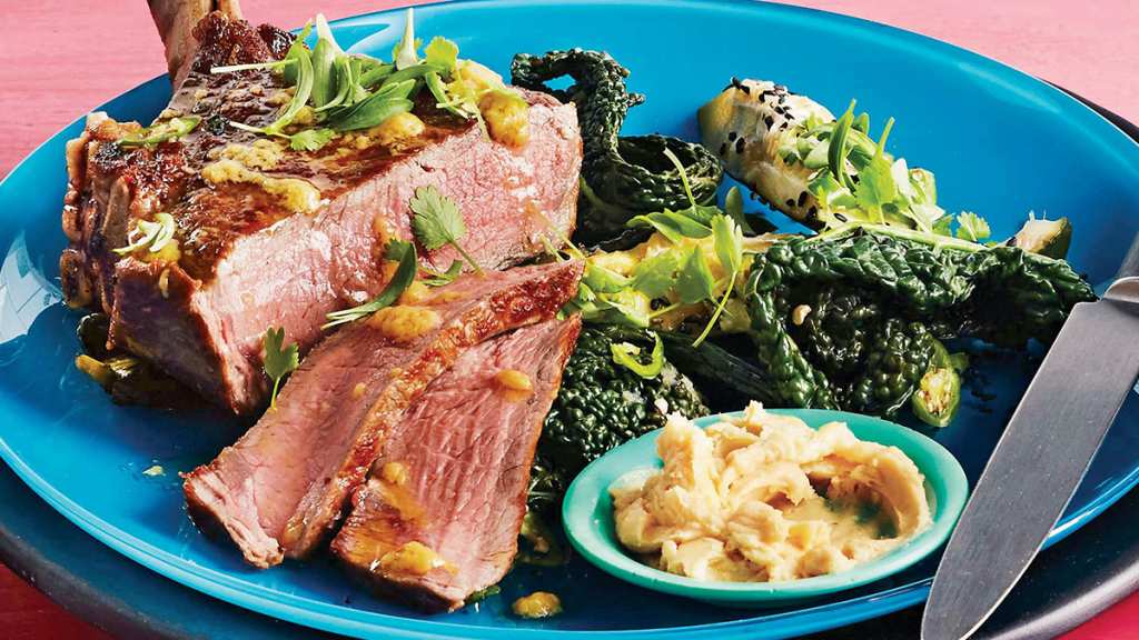 A steak topped with Cowboy butter