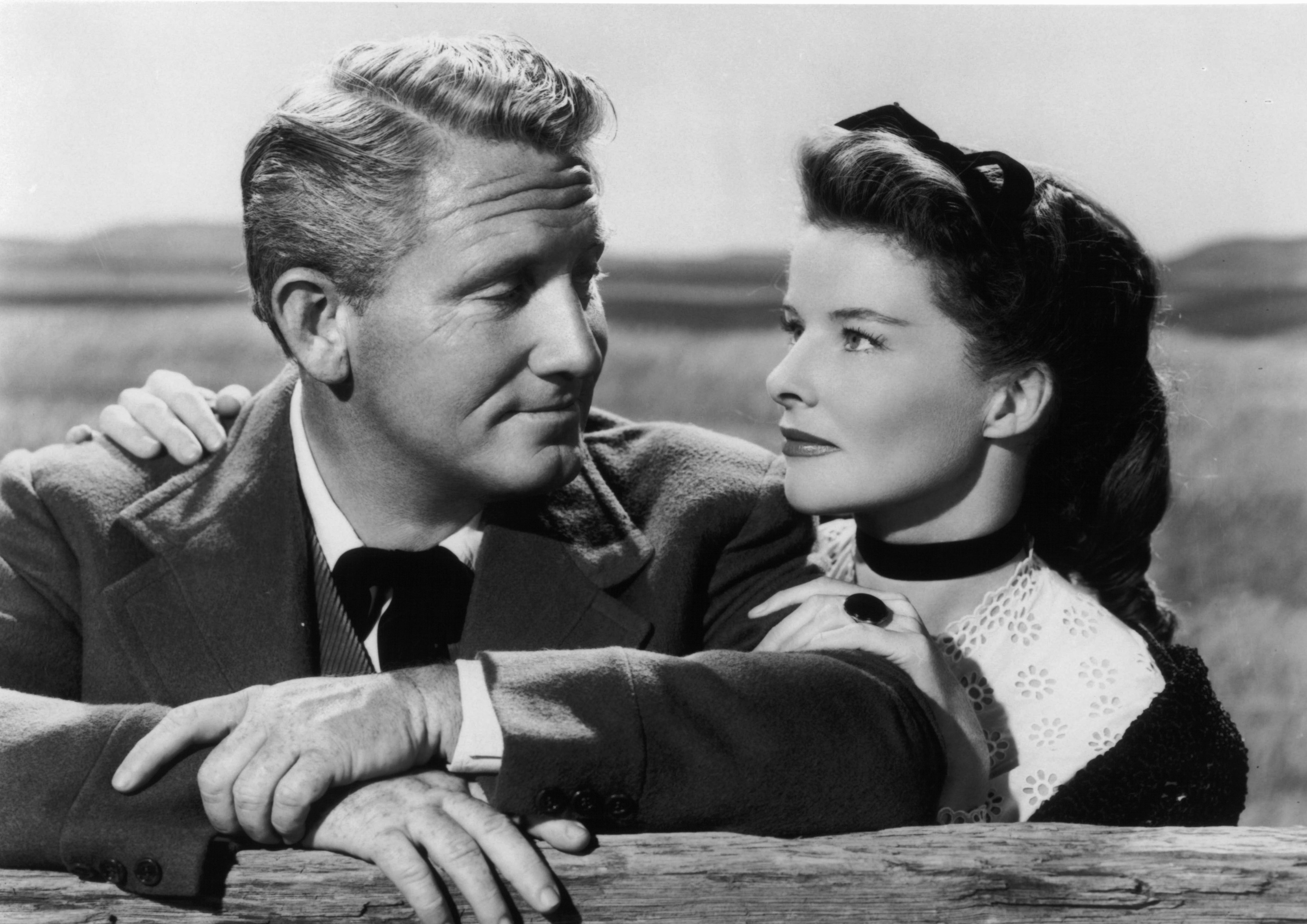 man and woman looking at each other