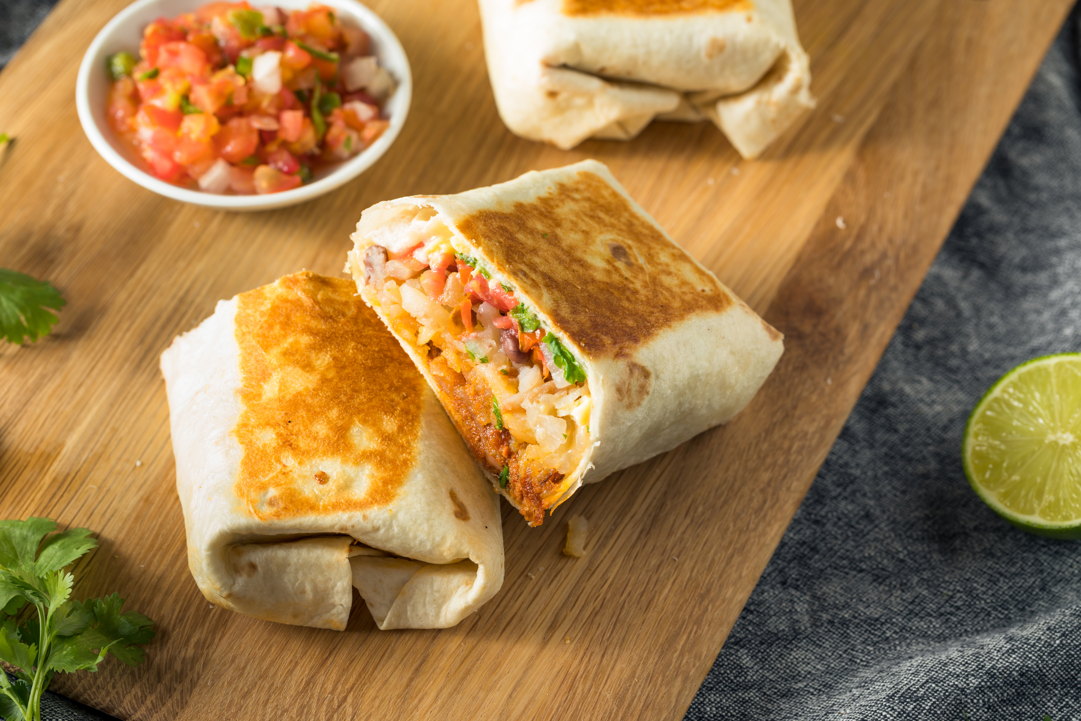 A homemade version of the grilled cheese burrito from Taco Bell