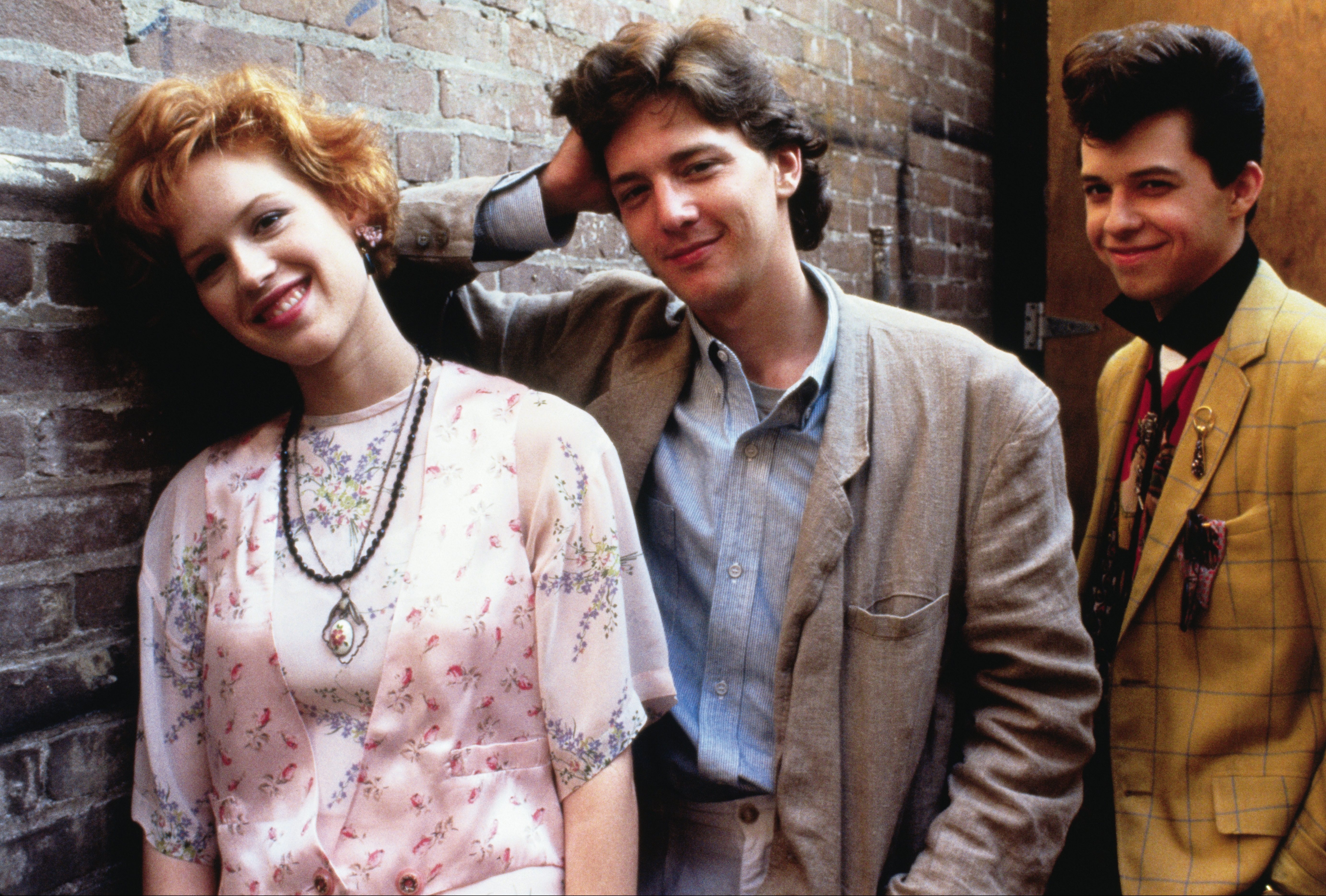 Molly Ringwald, Andrew McCarthy and Jon Cryer in Pretty in Pink (1986)