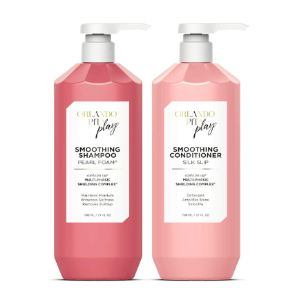 ORLANDO PITA PLAY Salon Size Smoothing Pearl Foam Shampoo & Silk Slip Conditioner Set