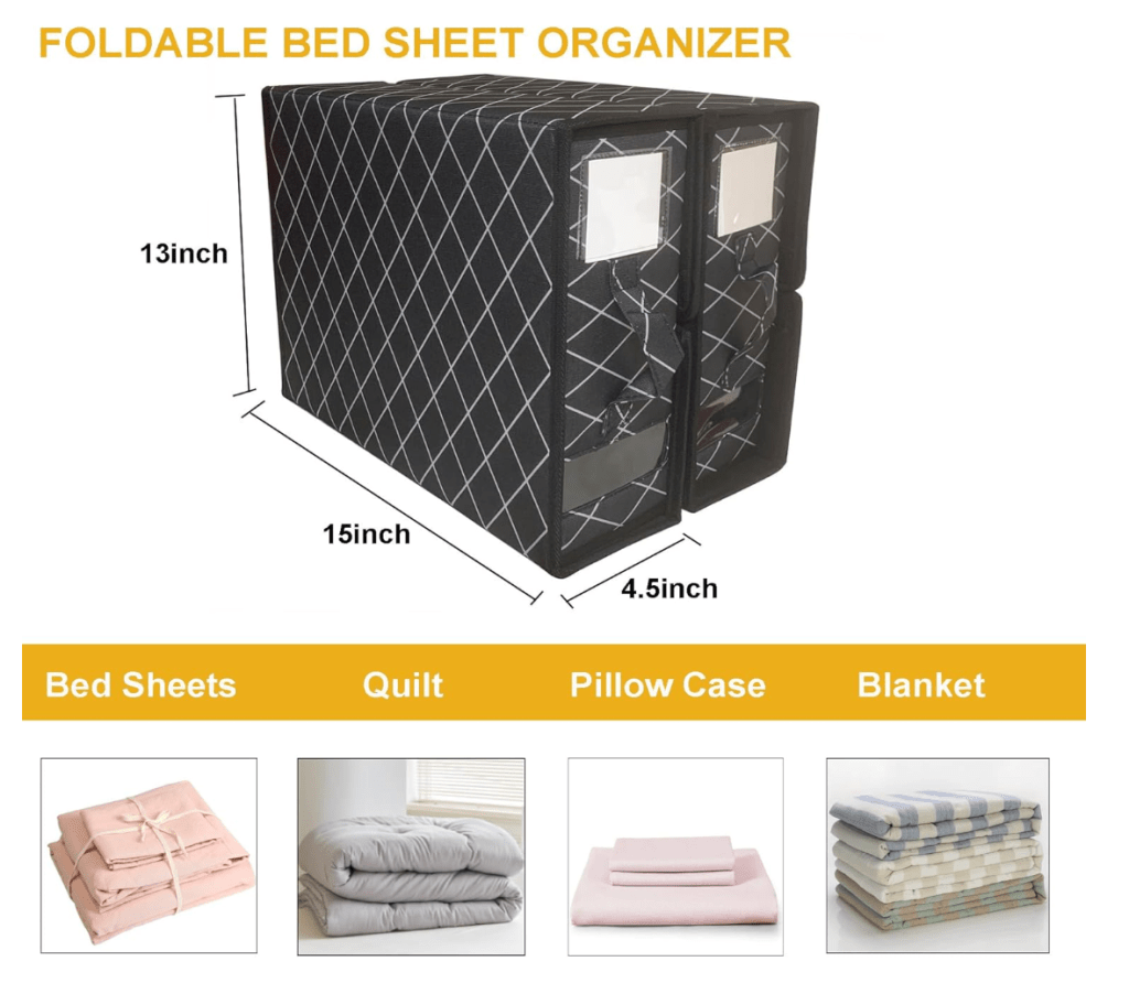 SheetCube Bed Sheet Set Organizer
