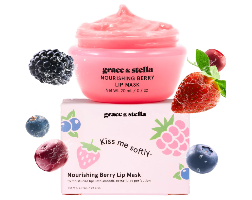 Grace & Stella Award Winning Lip Plumper Nourishing Berry Lip Mask