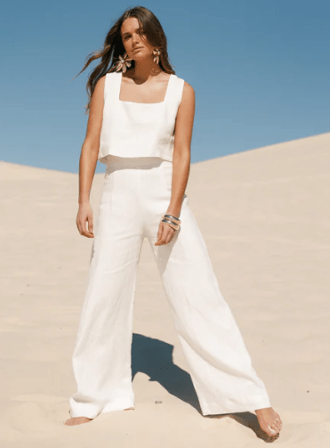 Devlin Pant in Cloud White