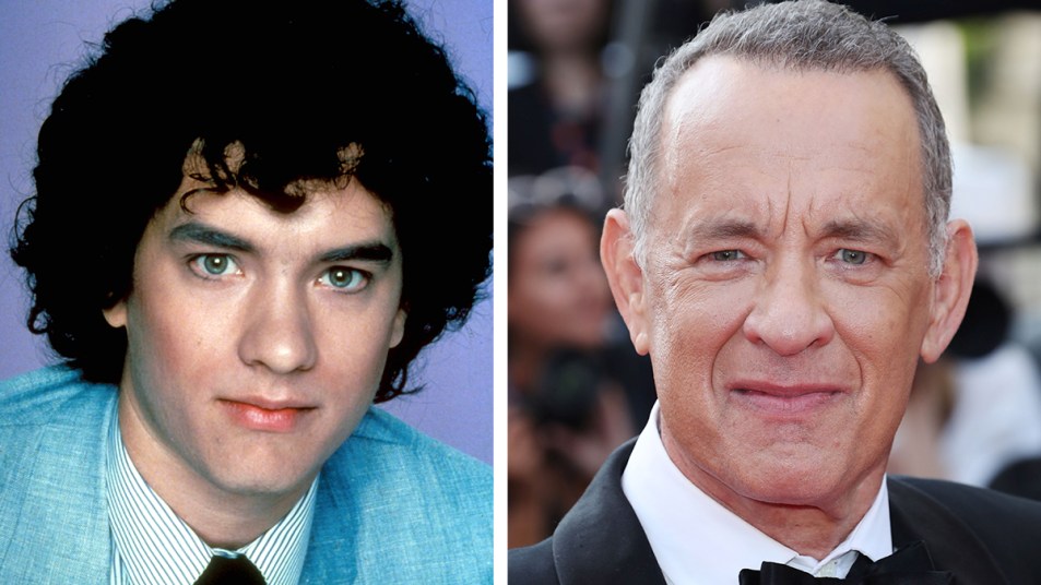 Tom Hanks then and now
