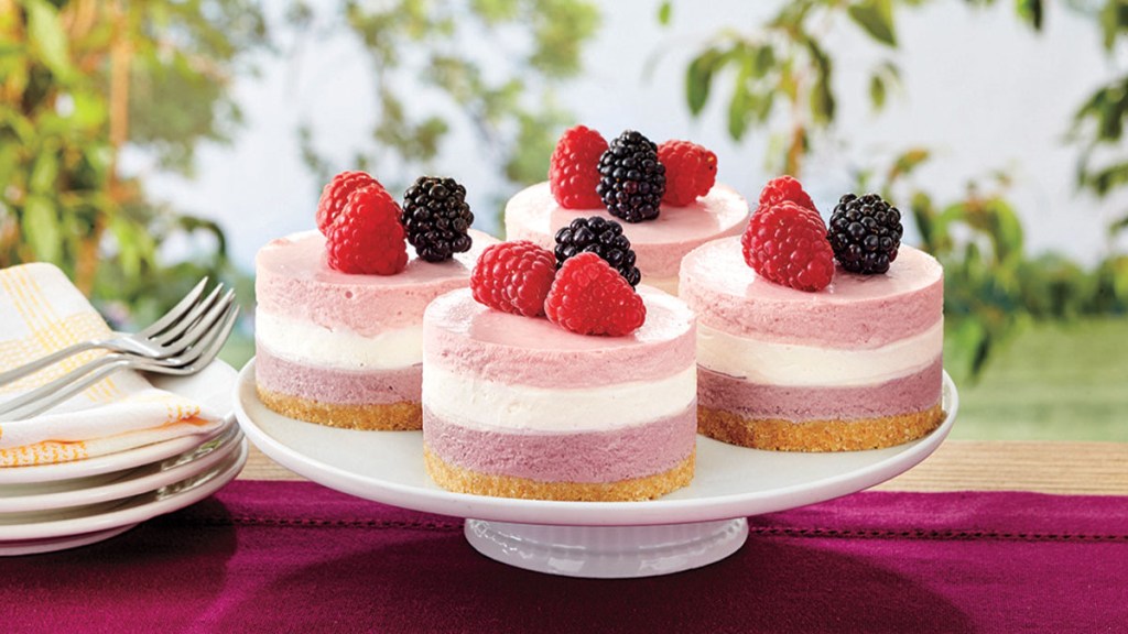 13.	Layered Berry Mousse Cakes