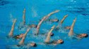 Women doing artistic swimming
