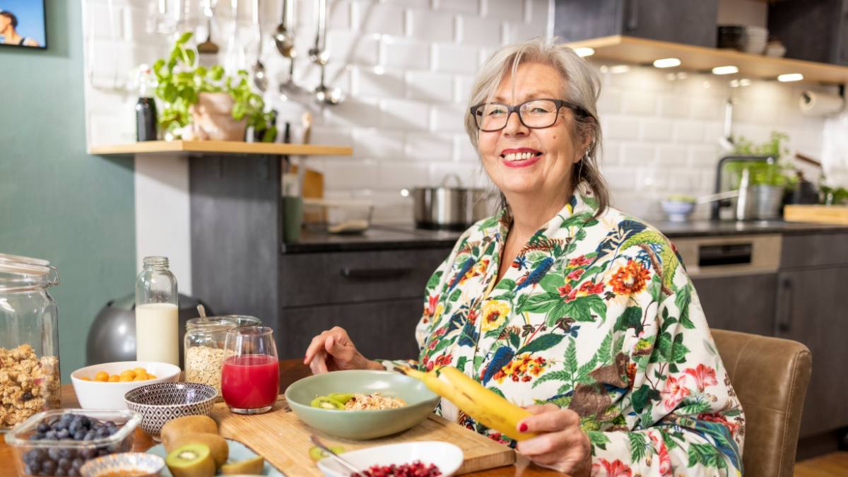 Woman enjoying healthy breakfast