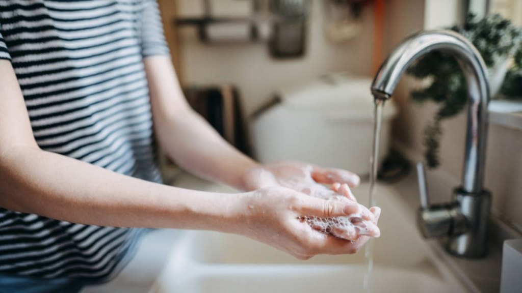 washing hands