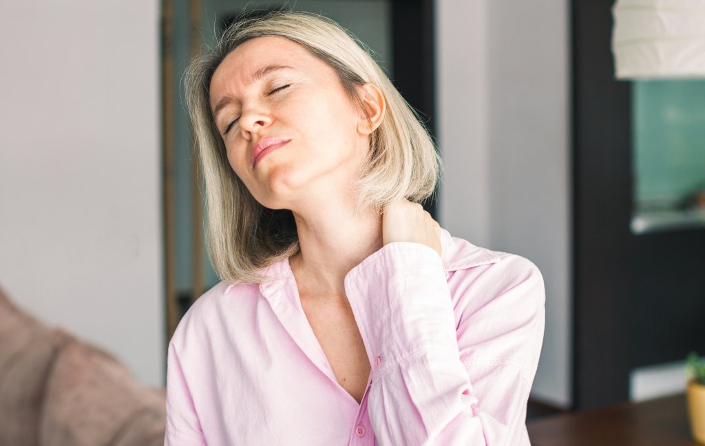 woman stretching neck