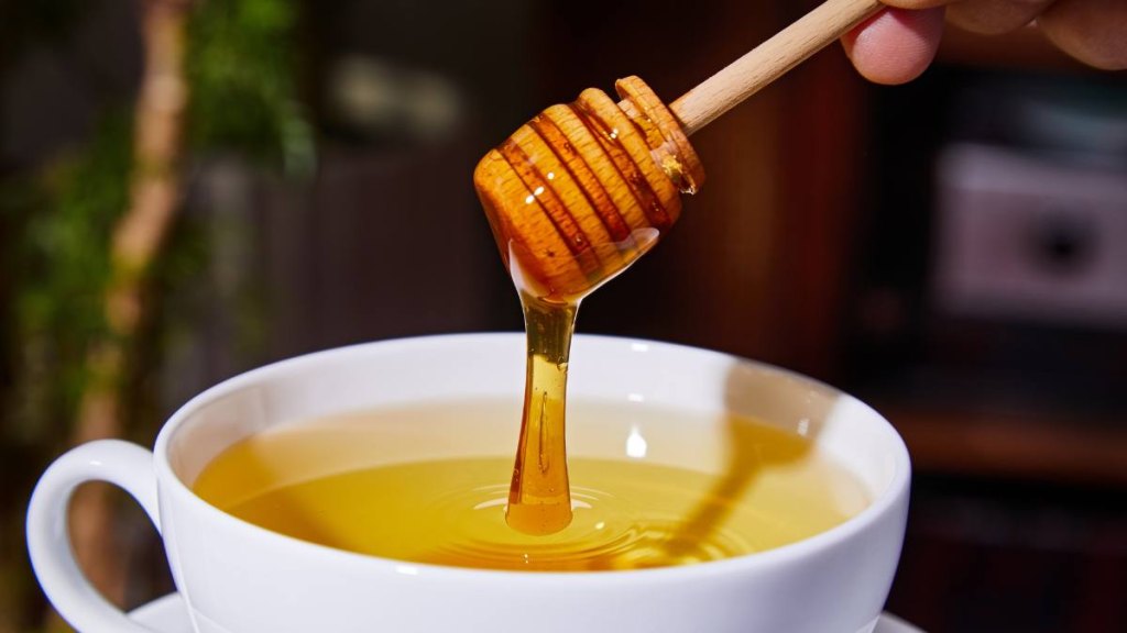 Honey in a cup of tea