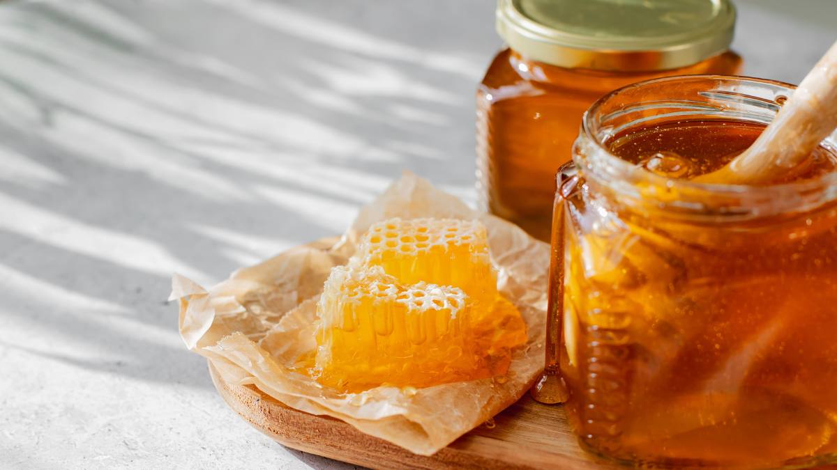 Two jars of honey