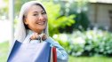 mature woman with shopping bags