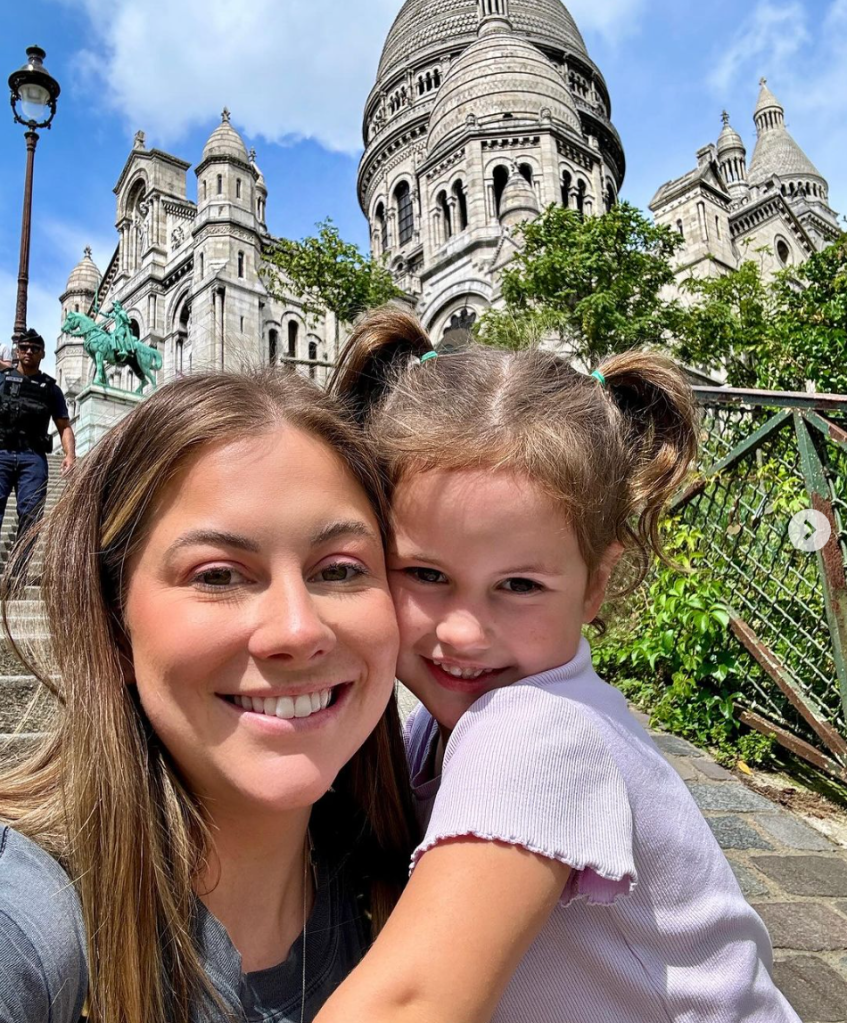 Shawn Johnson East and her daughter