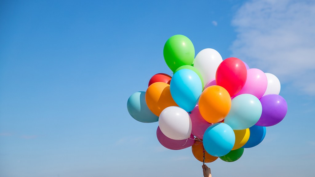 Balloons to signify how balloon breathing can help dial down menopause body odor