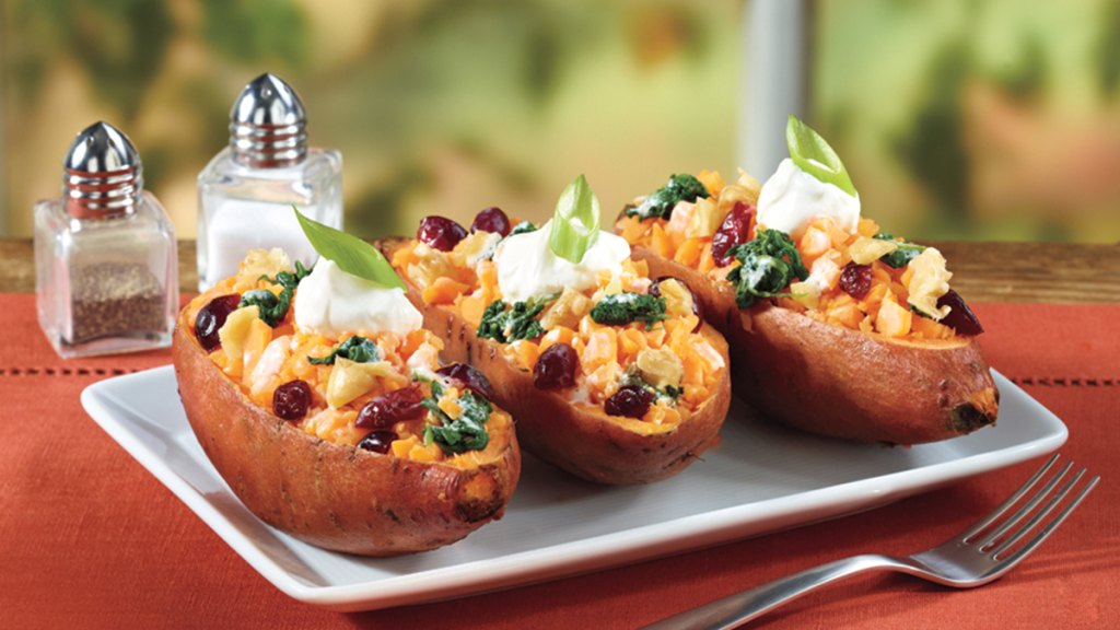 twice baked cranberry sweet potato