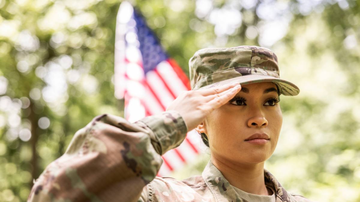Woman serving in the military