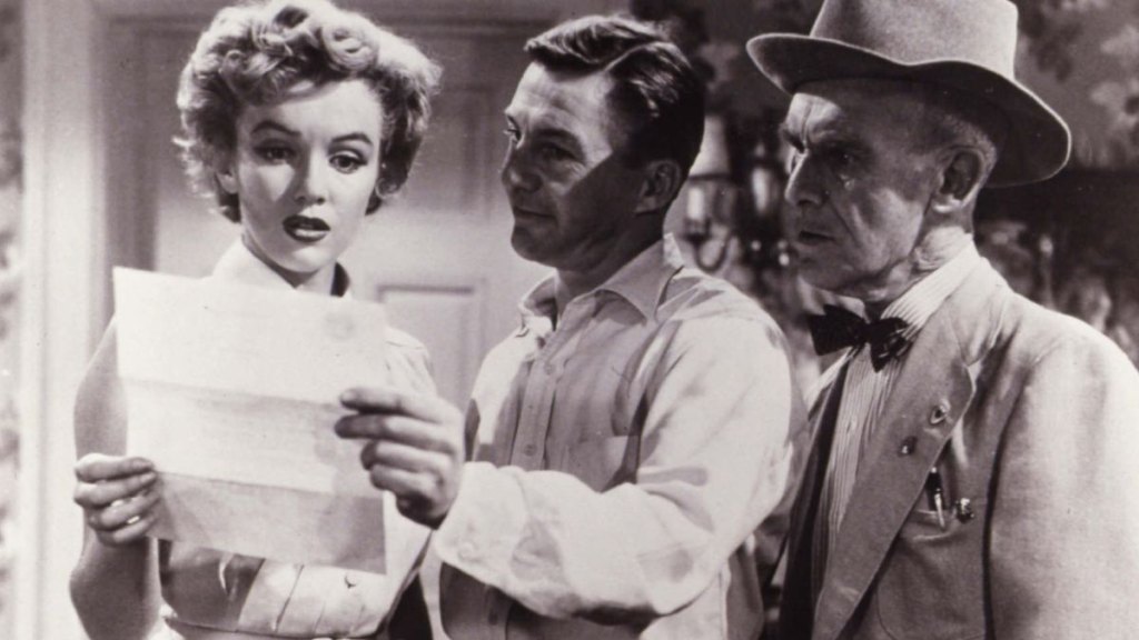 Marilyn Monroe, David Wayne and James Gleason in 'We're Not Married' (1952)