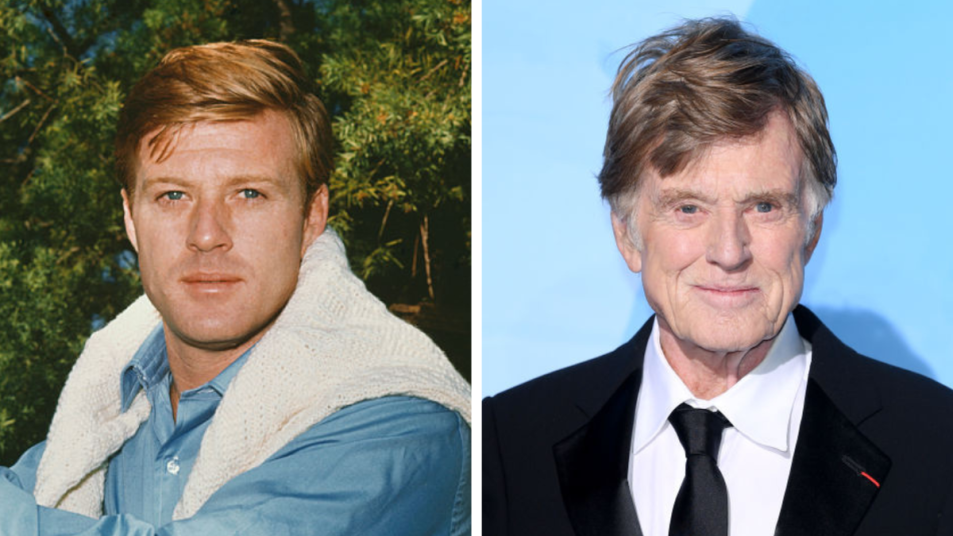 Robert Redford young vs. now