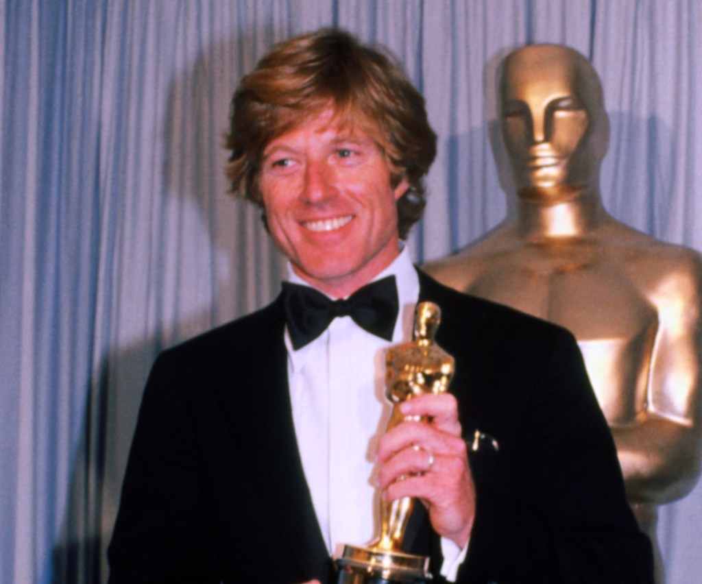 Robert Redford with his Best Director Oscar, 1981