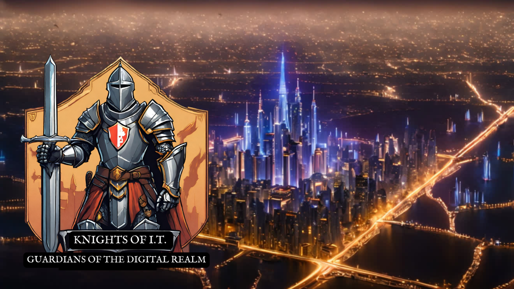 Concept art for Doug's proposed new series, Knights of IT: Guardians of the Digital Realm