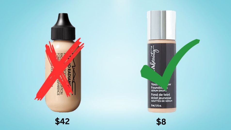 A comparison between MAC Studio Radiance Face and Body Sheer Foundation and Ulta Beauty Youthful Glow Foundation Serum Drops and talking about how they are makeup dupes for each other