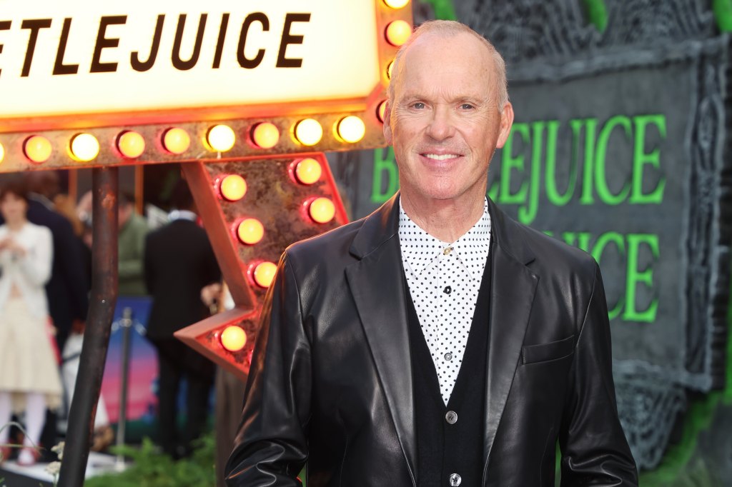 Michael Keaton posing