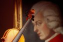 Wolfgang Amadeus Mozart with violin